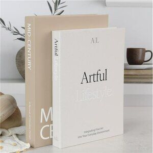 Decorative faux books set coffee table storage boxes bookshelf home decor